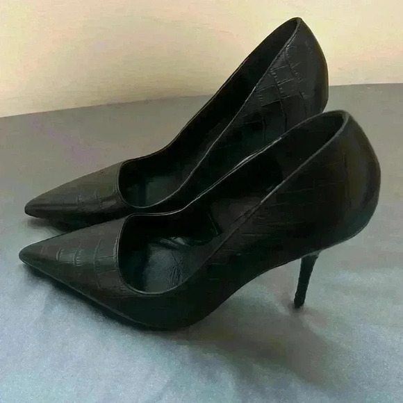 Topshop women's tatiana pointy toe pumps embossed  leather - Picture 2 of 9